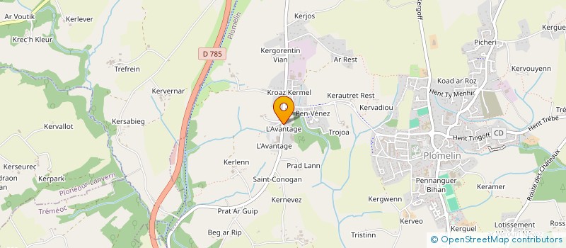 localisation de l'entreprise MONSIEUR MICHEL BOUYER  PLOMELIN