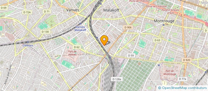 localisation de l'entreprise MONSIEUR MICHEL BRACCIALE  MALAKOFF