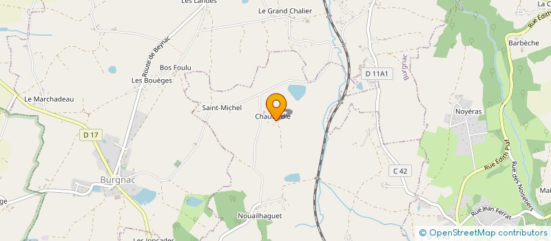 localisation de l'entreprise MONSIEUR MICHEL BRAUD  MEILHAC