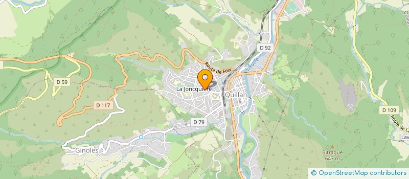 localisation de l'entreprise MONSIEUR MICHEL BRENGUIER  QUILLAN