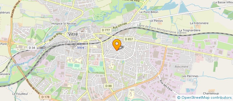 localisation de l'entreprise MONSIEUR MICHEL BRIELLE  VITRE