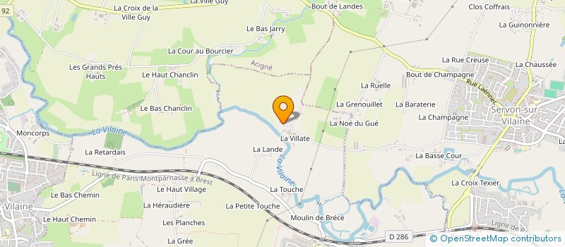 localisation de l'entreprise MONSIEUR MICHEL BRILLET  BRECE