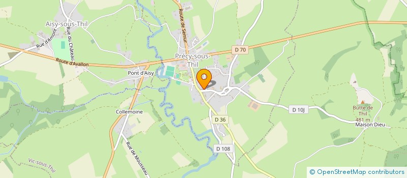 localisation de l'entreprise MONSIEUR MICHEL BROCHOT  PRECY-SOUS-THIL