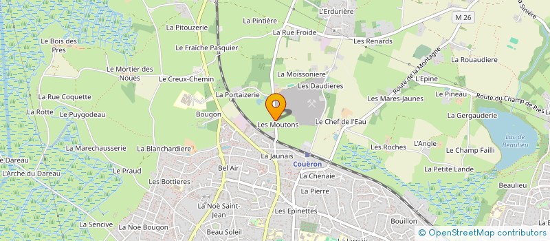 localisation de l'entreprise MONSIEUR MICHEL BRODU  COUERON