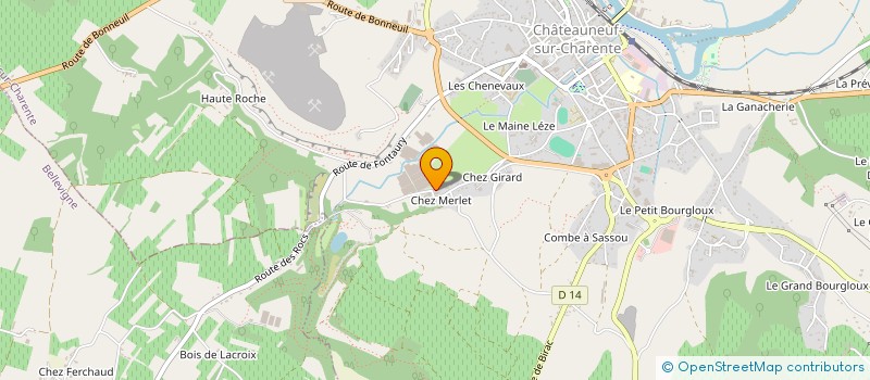 localisation de l'entreprise MONSIEUR MICHEL BROUILLET à CHATEAUNEUF-SUR-CHARENTE