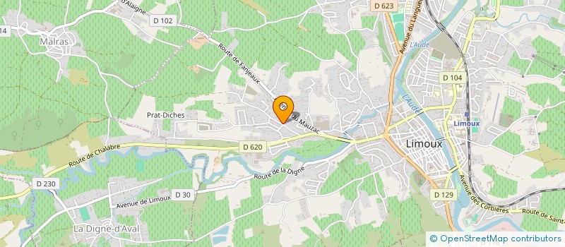 localisation de l'entreprise MONSIEUR MICHEL BRUNET  LIMOUX