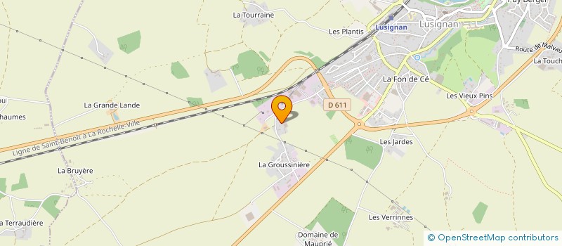 localisation de l'entreprise MONSIEUR MICHEL BRUNETEAU  LUSIGNAN