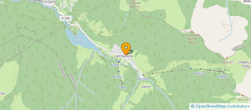 localisation de l'entreprise MONSIEUR MICHEL BUINOUD  BELLEVAUX