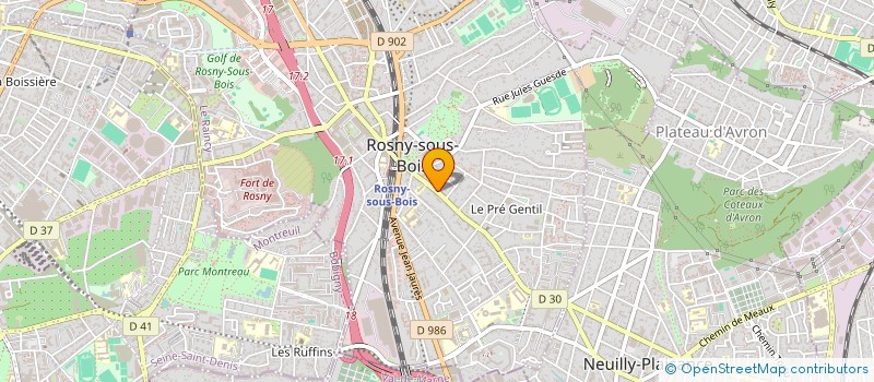 localisation de l'entreprise MONSIEUR MICHEL BUISSIERE à ROSNY-SOUS-BOIS