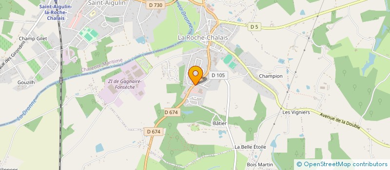 localisation de l'entreprise MONSIEUR MICHEL CADALIS  LA ROCHE-CHALAIS