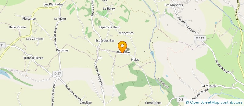 localisation de l'entreprise MONSIEUR MICHEL CALMETTES  CARLUS