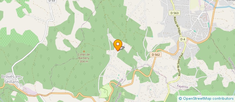 localisation de l'entreprise MONSIEUR MICHEL CANTIN  FAYENCE