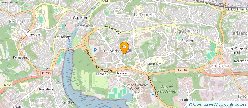 localisation de l'entreprise MONSIEUR MICHEL CANTRELLE  QUIMPER