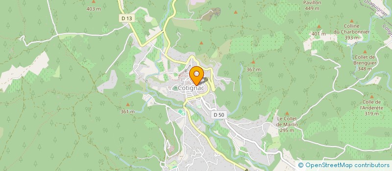 localisation de l'entreprise MONSIEUR MICHEL CAREN  COTIGNAC