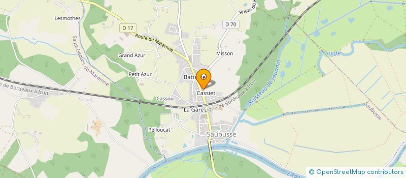 localisation de l'entreprise MONSIEUR MICHEL CASTAGNET  SAUBUSSE