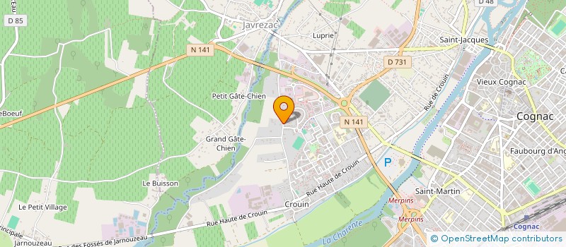 localisation de l'entreprise MONSIEUR MICHEL CAUMEIL à COGNAC