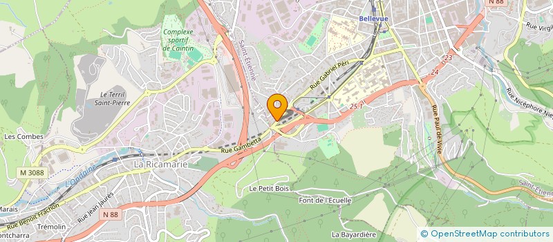 localisation de l'entreprise MONSIEUR MICHEL CHABANOLE  SAINT-ETIENNE