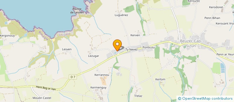 localisation de l'entreprise MONSIEUR MICHEL CHABANOLLES  BEUZEC-CAP-SIZUN