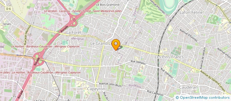 localisation de l'entreprise MONSIEUR MICHEL CHAMOULAUD à MERIGNAC