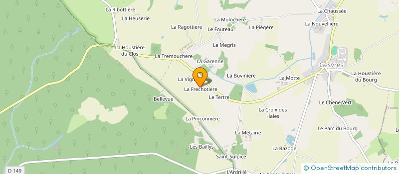 localisation de l'entreprise MONSIEUR MICHEL CHANTELOUP à GESVRES