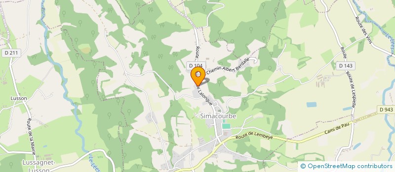 localisation de l'entreprise MONSIEUR MICHEL CHANTRE  SIMACOURBE