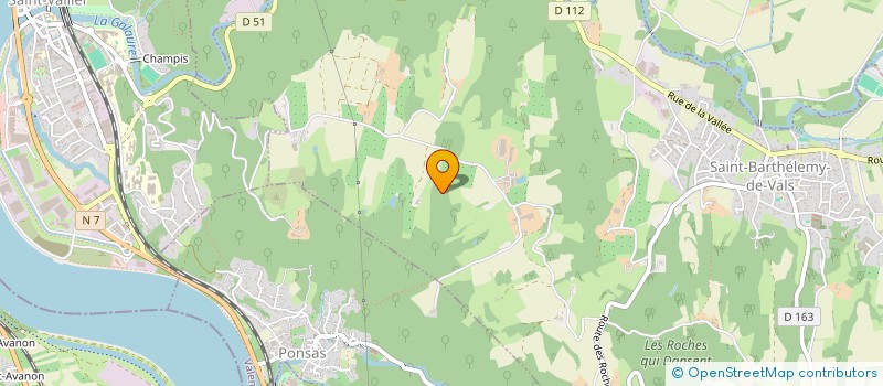 localisation de l'entreprise MONSIEUR MICHEL CHAPOUTIER  SAINT-BARTHELEMY-DE-VALS