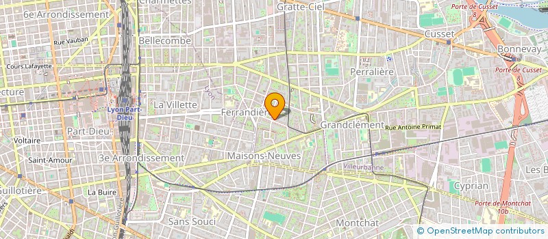 localisation de l'entreprise MONSIEUR MICHEL CHAPUIS  VILLEURBANNE