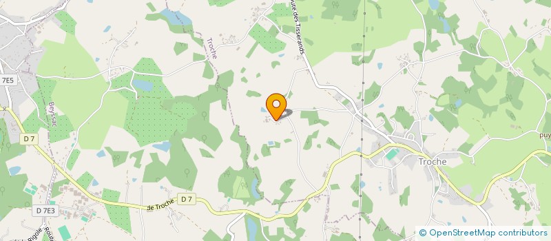 localisation de l'entreprise MONSIEUR MICHEL CHASSAING  TROCHE