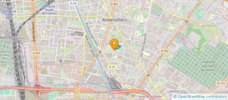 localisation de l'entreprise MONSIEUR MICHEL CLEMENT  AUBERVILLIERS