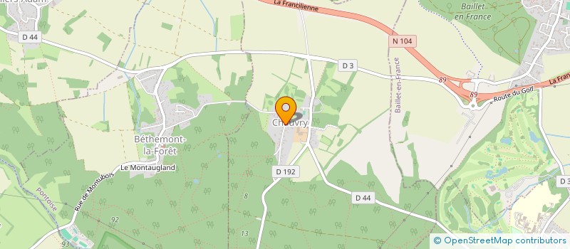 localisation de l'entreprise MONSIEUR MICHEL CLEMENTE  CHAUVRY