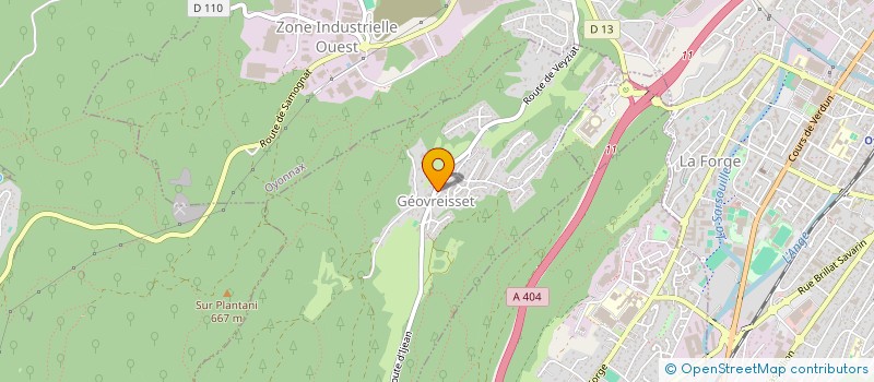 localisation de l'entreprise MONSIEUR MICHEL COLLETAT  GEOVREISSET