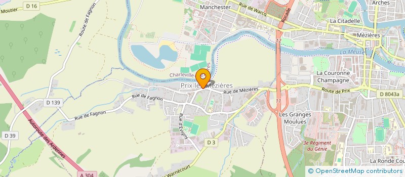 localisation de l'entreprise MONSIEUR MICHEL COLLIN à PRIX-LES-MEZIERES