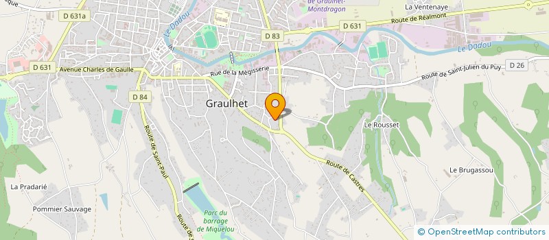 localisation de l'entreprise MONSIEUR MICHEL COMBETTE à GRAULHET
