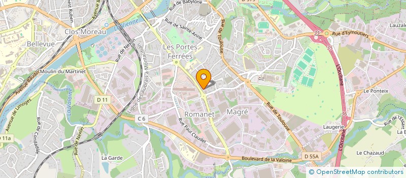 localisation de l'entreprise MONSIEUR MICHEL CORBE à LIMOGES