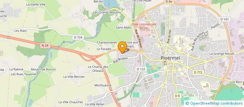 localisation de l'entreprise MONSIEUR MICHEL COUDRAY à PLOERMEL