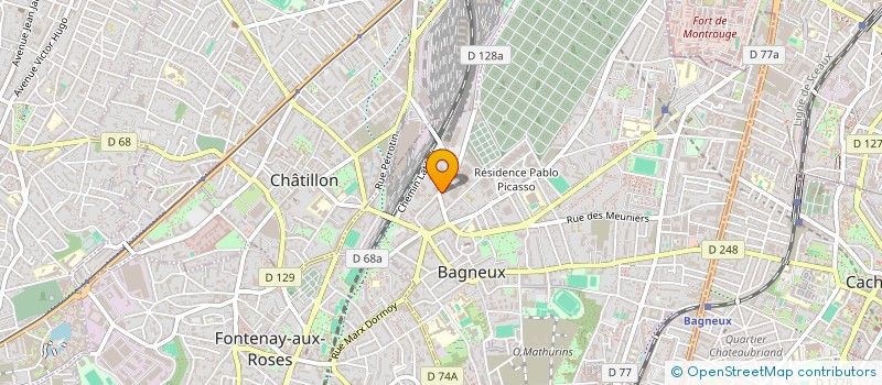 localisation de l'entreprise MONSIEUR MICHEL COUFFIN à BAGNEUX