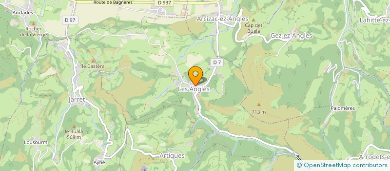 localisation de l'entreprise MONSIEUR MICHEL COURADET  LES ANGLES