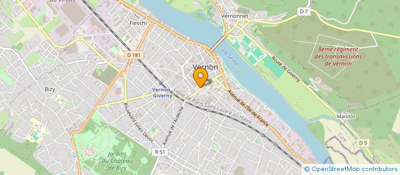 localisation de l'entreprise MONSIEUR MICHEL COURBIN  VERNON