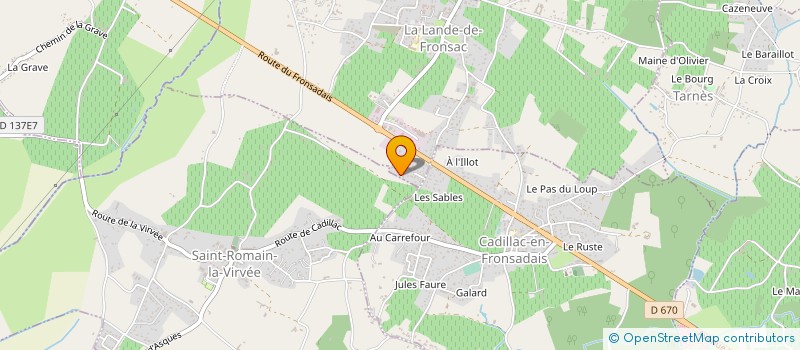 localisation de l'entreprise MONSIEUR MICHEL CUGNON DE SEVRICOURT  LA LANDE-DE-FRONSAC