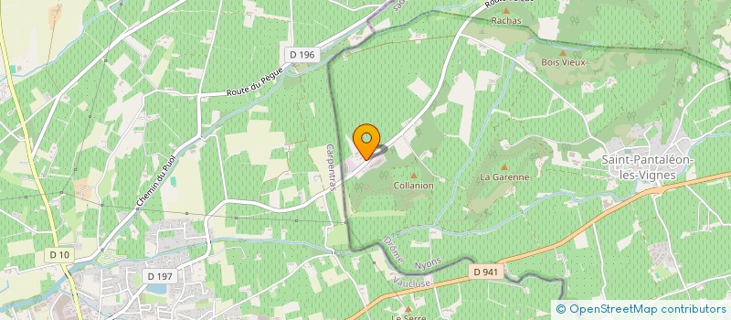 localisation de l'entreprise MONSIEUR MICHEL CULIERAS  SAINT-PANTALEON-LES-VIGNES