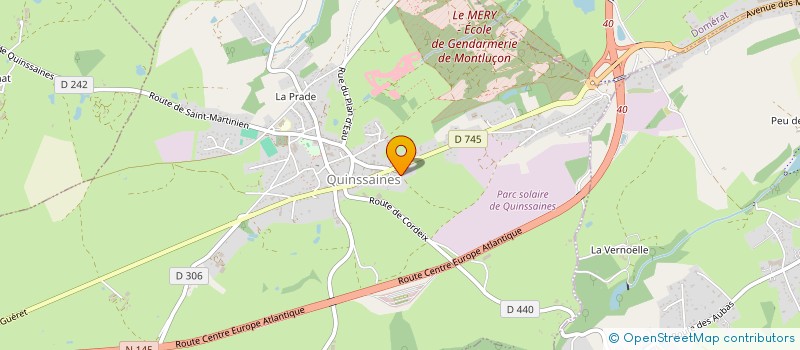 localisation de l'entreprise MONSIEUR MICHEL DA SILVA à QUINSSAINES