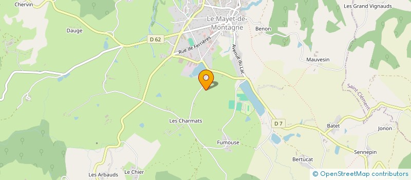 localisation de l'entreprise MONSIEUR MICHEL DASSAUD  LE MAYET DE MONTAGNE