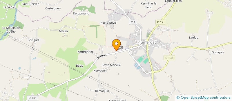 localisation de l'entreprise MONSIEUR MICHEL DAVID  PLUMERGAT