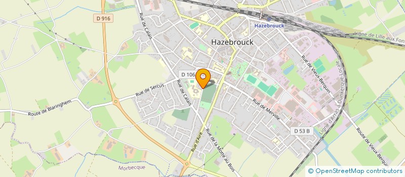 localisation de l'entreprise MONSIEUR MICHEL DEBAECKER  HAZEBROUCK