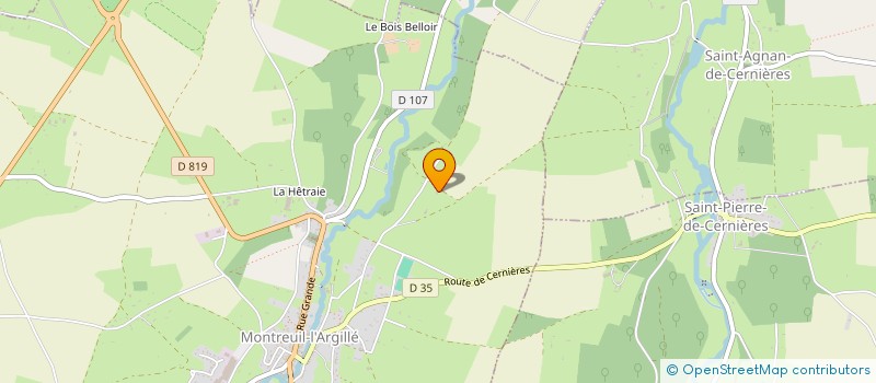 localisation de l'entreprise MONSIEUR MICHEL DEBLON  MONTREUIL-L'ARGILLE