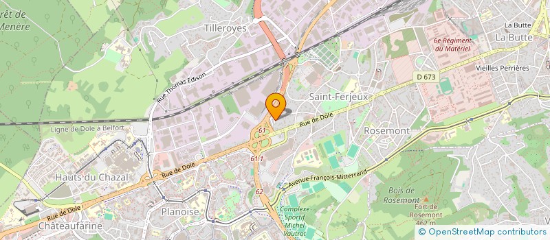 localisation de l'entreprise MONSIEUR MICHEL DEBOT à BESANCON