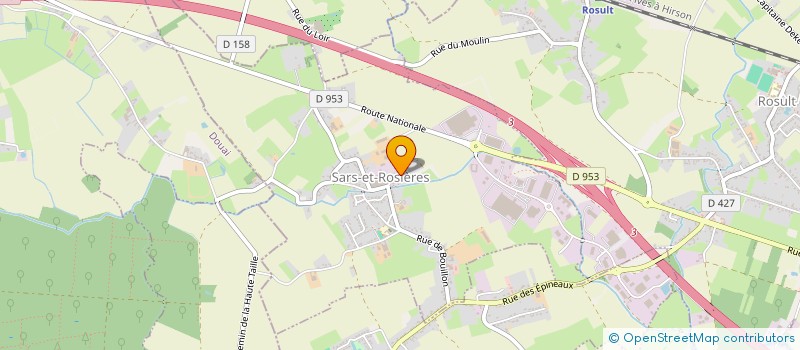 localisation de l'entreprise MONSIEUR MICHEL DECOURRIERE  SARS-ET-ROSIERES