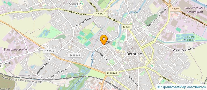 localisation de l'entreprise MONSIEUR MICHEL DELFORGE  BETHUNE