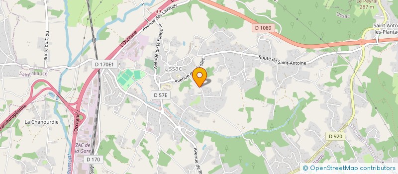 localisation de l'entreprise MONSIEUR MICHEL DELMOND  USSAC