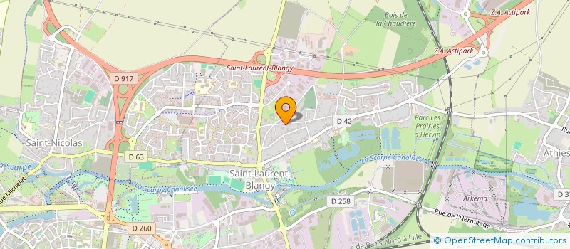 localisation de l'entreprise MONSIEUR MICHEL DEROUBAIX  SAINT-LAURENT-BLANGY